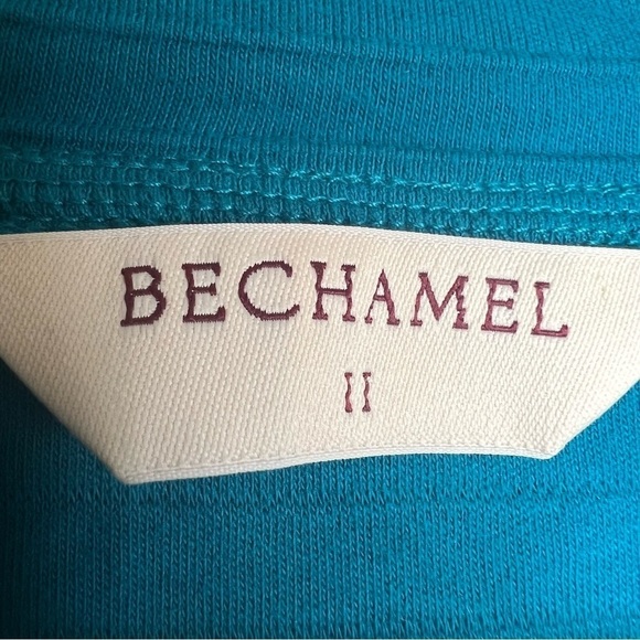 Bechamel Plus Size 2X Long Sleeve Pull Over Cotton Sweater High Neck Blue Zipper - Picture 7 of 8